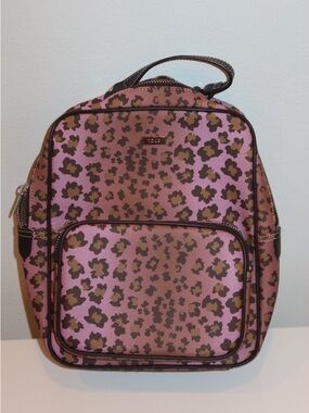 TOUS - Vintage 2005 Pink and Brown Leopard-Print Backpack